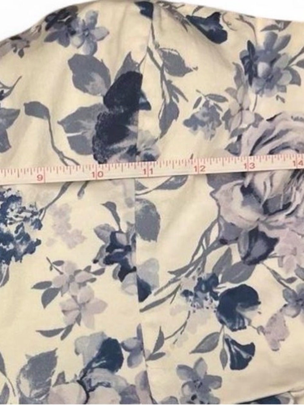 Mystic Strapless White and Blue Floral Bodycon Dress Women’s Size S Built in Bra - Picture 4 of 8